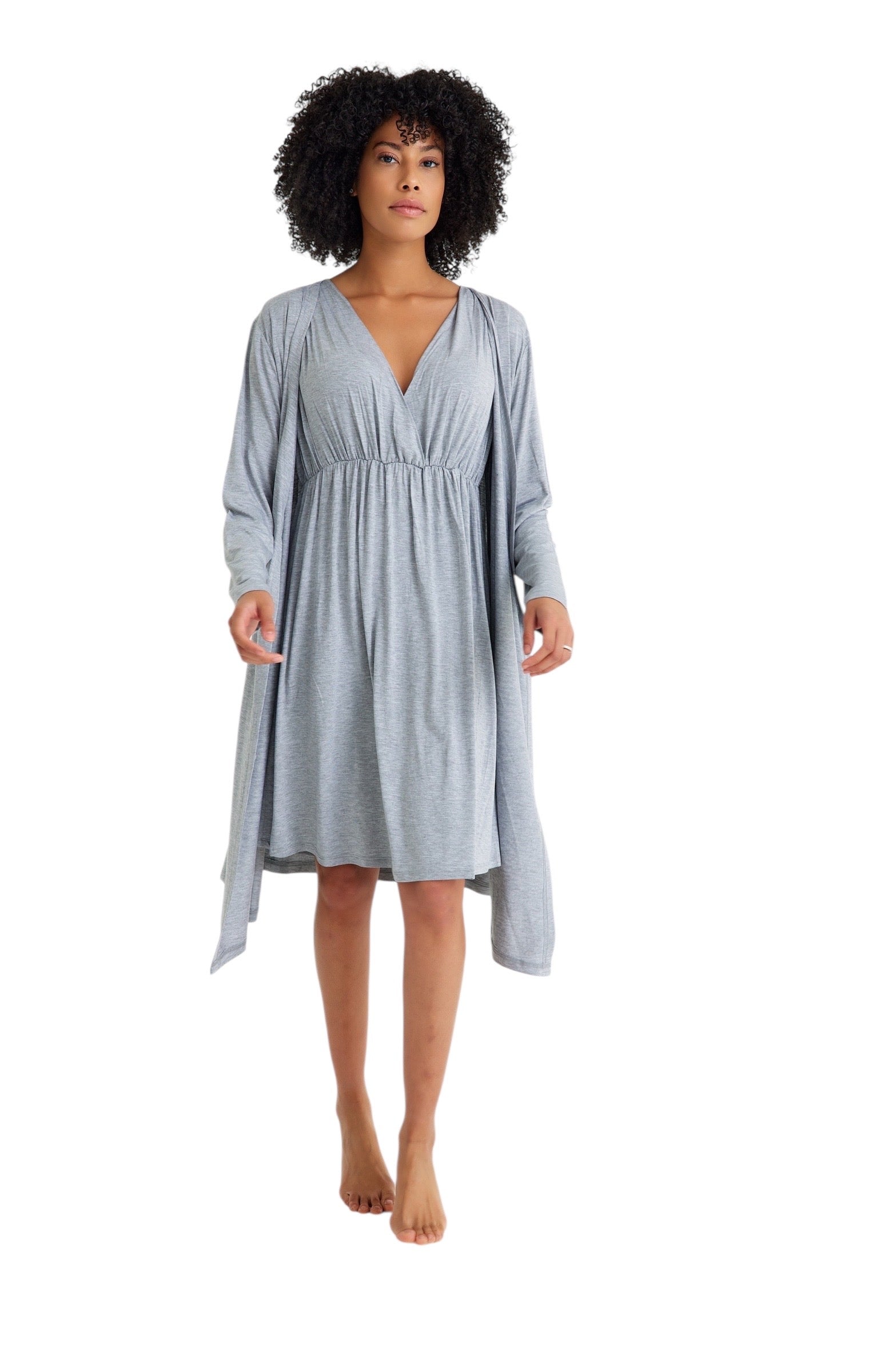Sleep Well Maternity/Nursing Nightgown & Robe Set