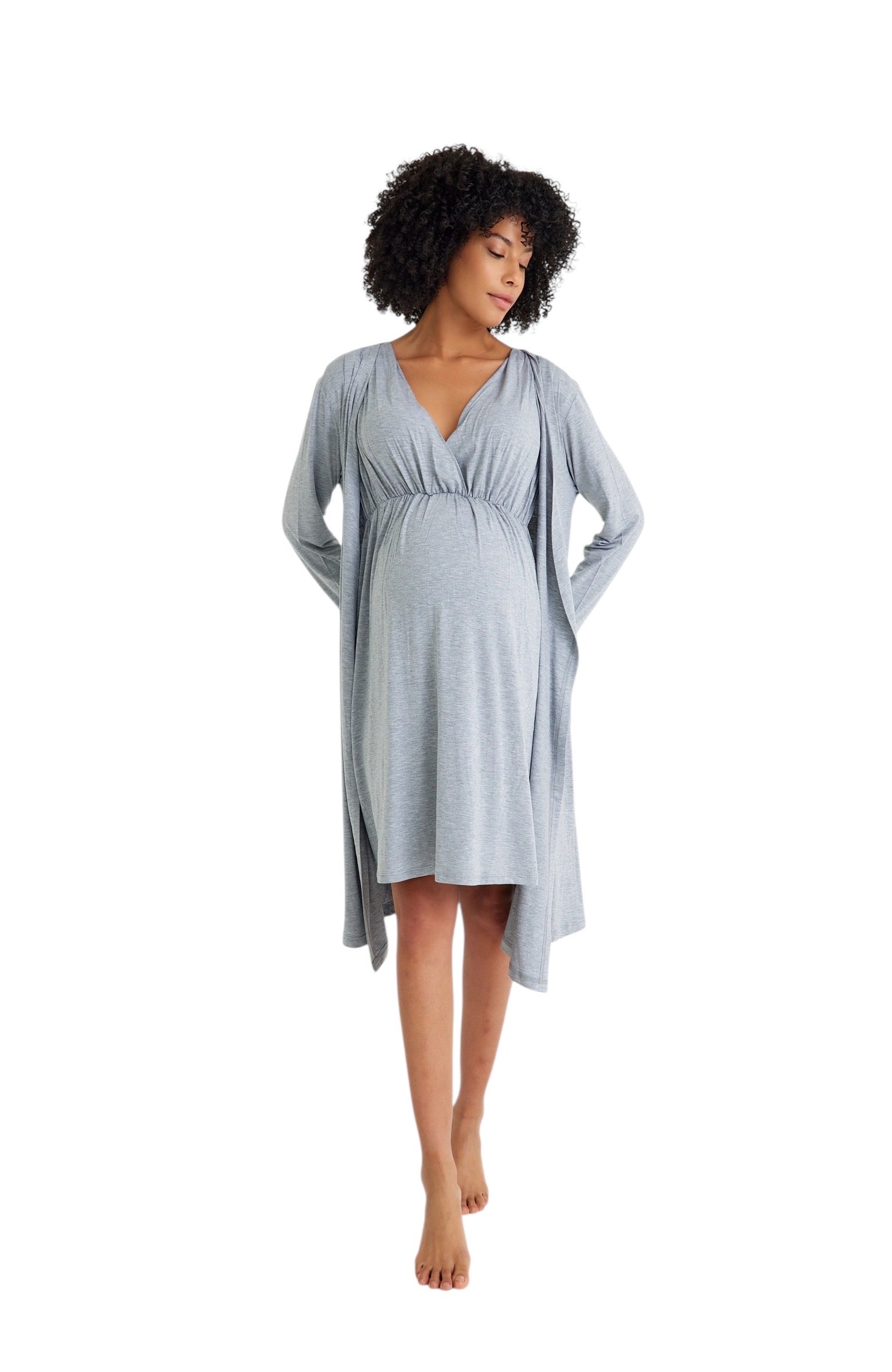 Sleep Well Maternity/Nursing Nightgown & Robe Set