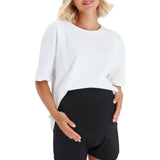 Super Soft Foldover Waistband Maternity Shorts