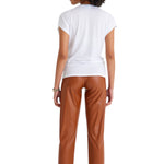 Comfy Cool Foldover Waistband Faux Leather Maternity Jogger Pants