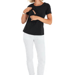 Swipe Up Basic Maternity/Nursing T-shirt Pack (1 Black + 1 White)