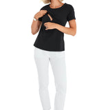 Swipe Up Basic Maternity/Nursing T-shirt Pack (1 Black + 1 White)