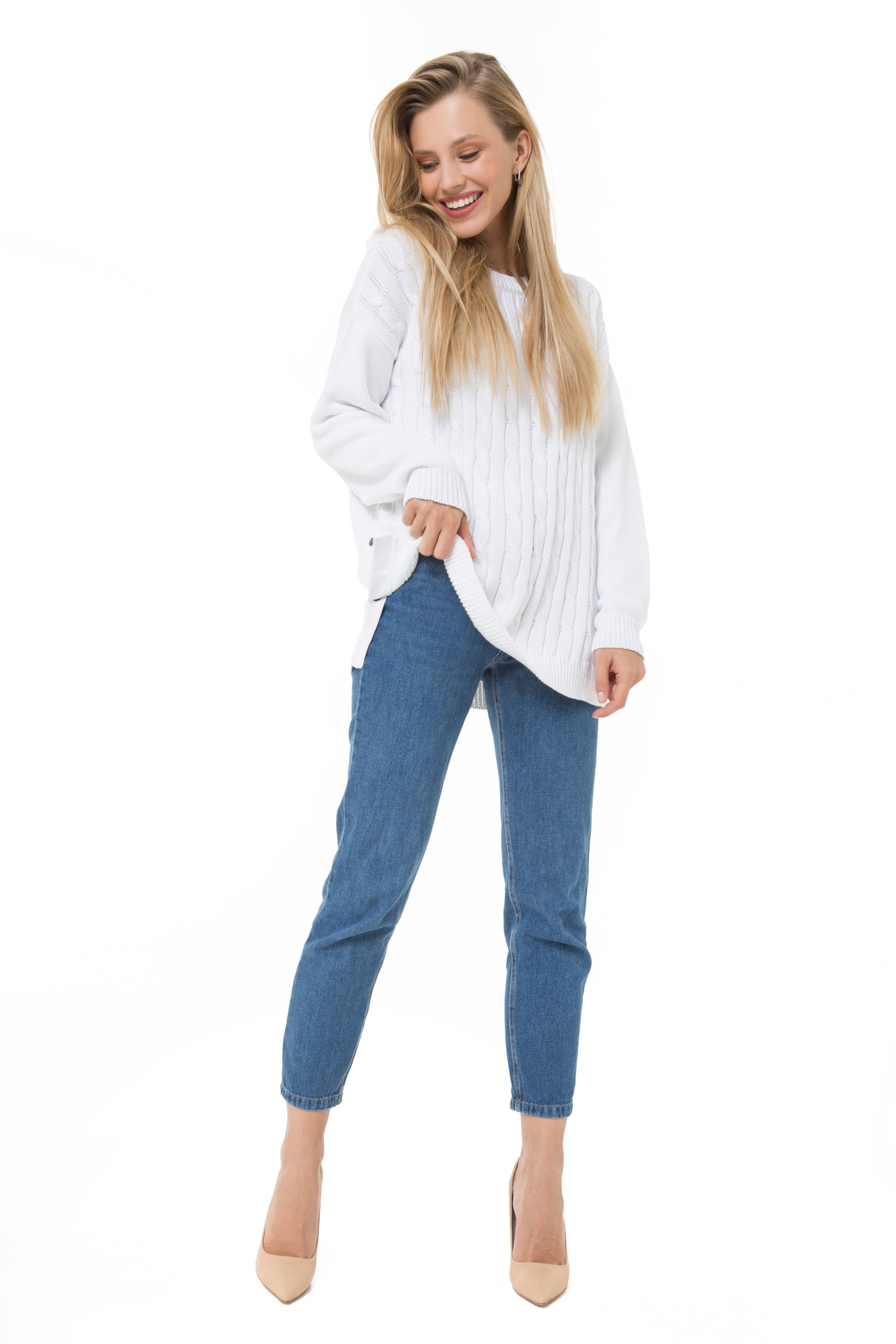 Accouchee Cozy Strike Knitwear White