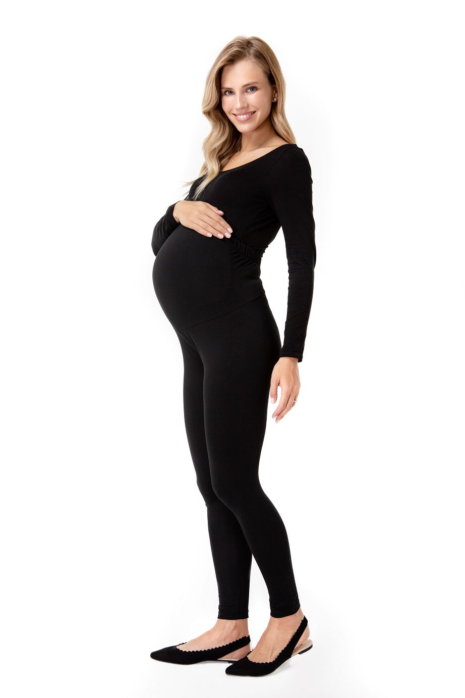 Easy Bottom Foldover Waistband Maternity Leggings