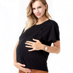 Zip Up Maternity/Nursing T-Shirt
