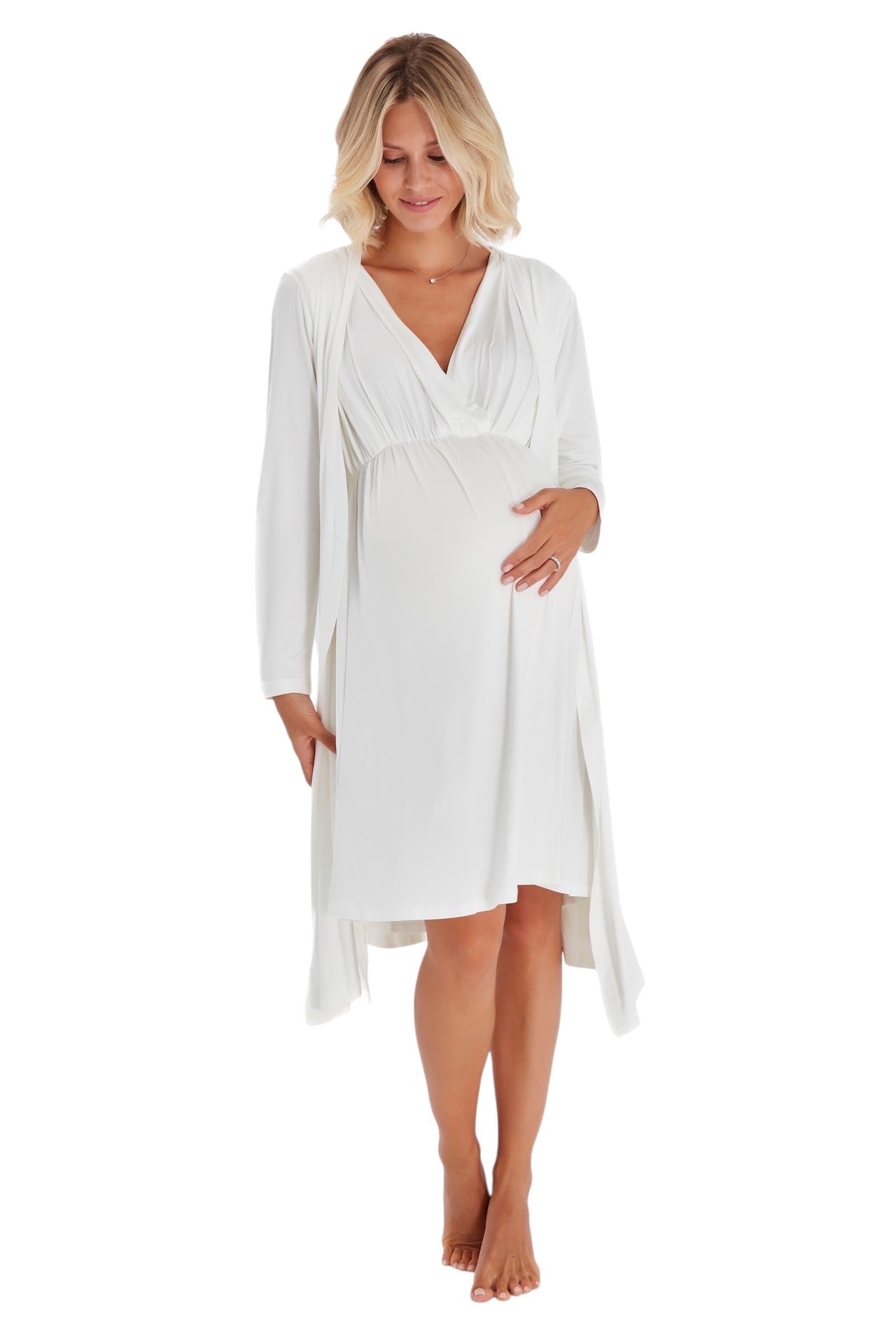 Sleep Well Maternity/Nursing Nightgown & Robe Set
