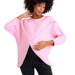 Let Loose Crossover Long Sleeve Maternity/Nursing Knit Top
