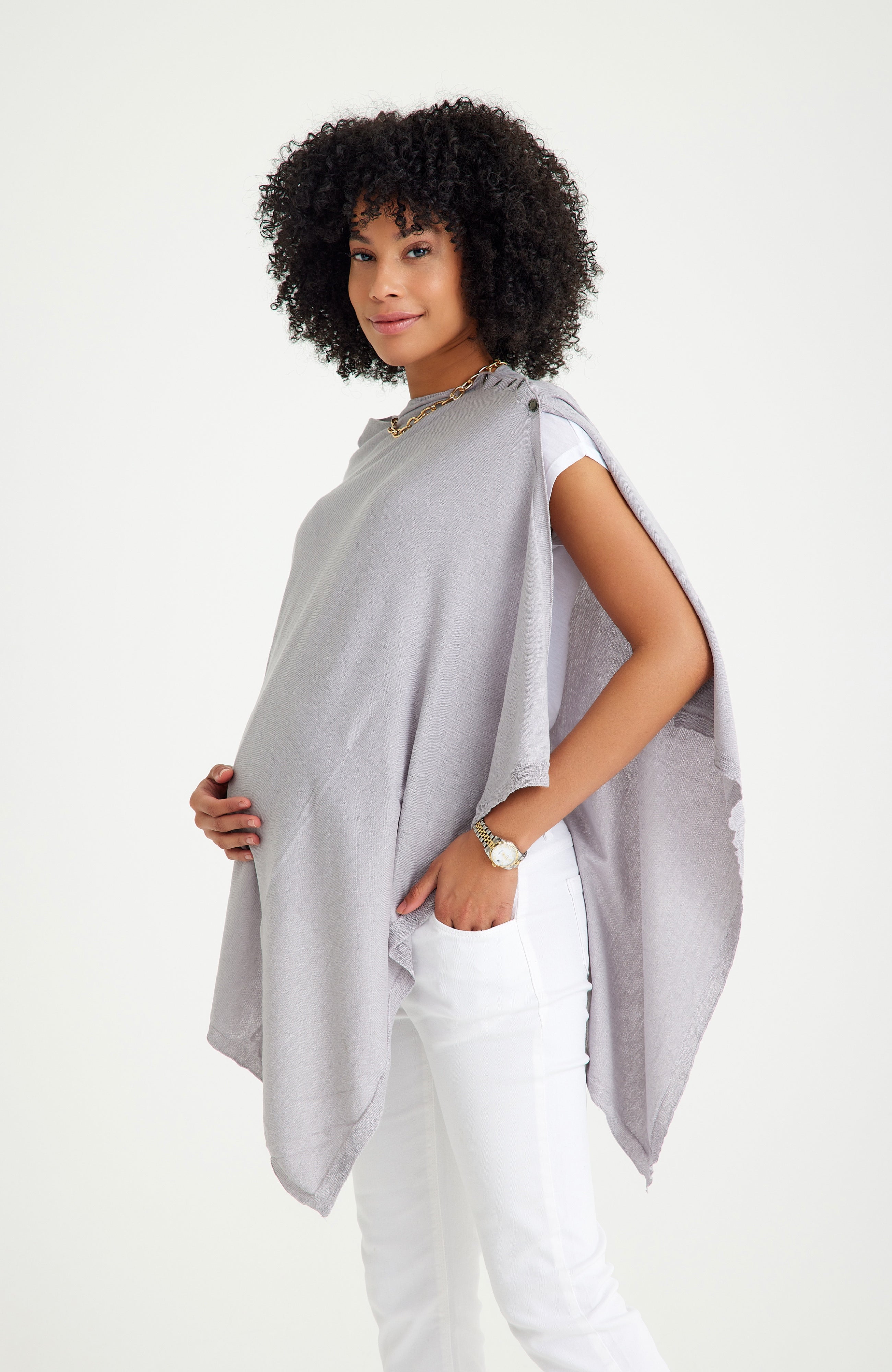 4 in 1 Multipurpose Knitwear as Maternity/Nursing Shawl
