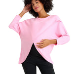 Let Loose Crossover Long Sleeve Maternity/Nursing Knit Top
