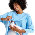 Let Loose Crossover Long Sleeve Maternity/Nursing Knit Top
