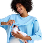 Let Loose Crossover Long Sleeve Maternity/Nursing Knit Top
