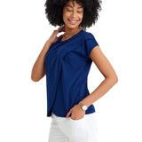 Handy Crossover Short Sleeve Cotton Maternity/Nursing Top
