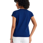 Handy Crossover Short Sleeve Cotton Maternity/Nursing Top
