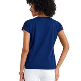 Handy Crossover Short Sleeve Cotton Maternity/Nursing Top
