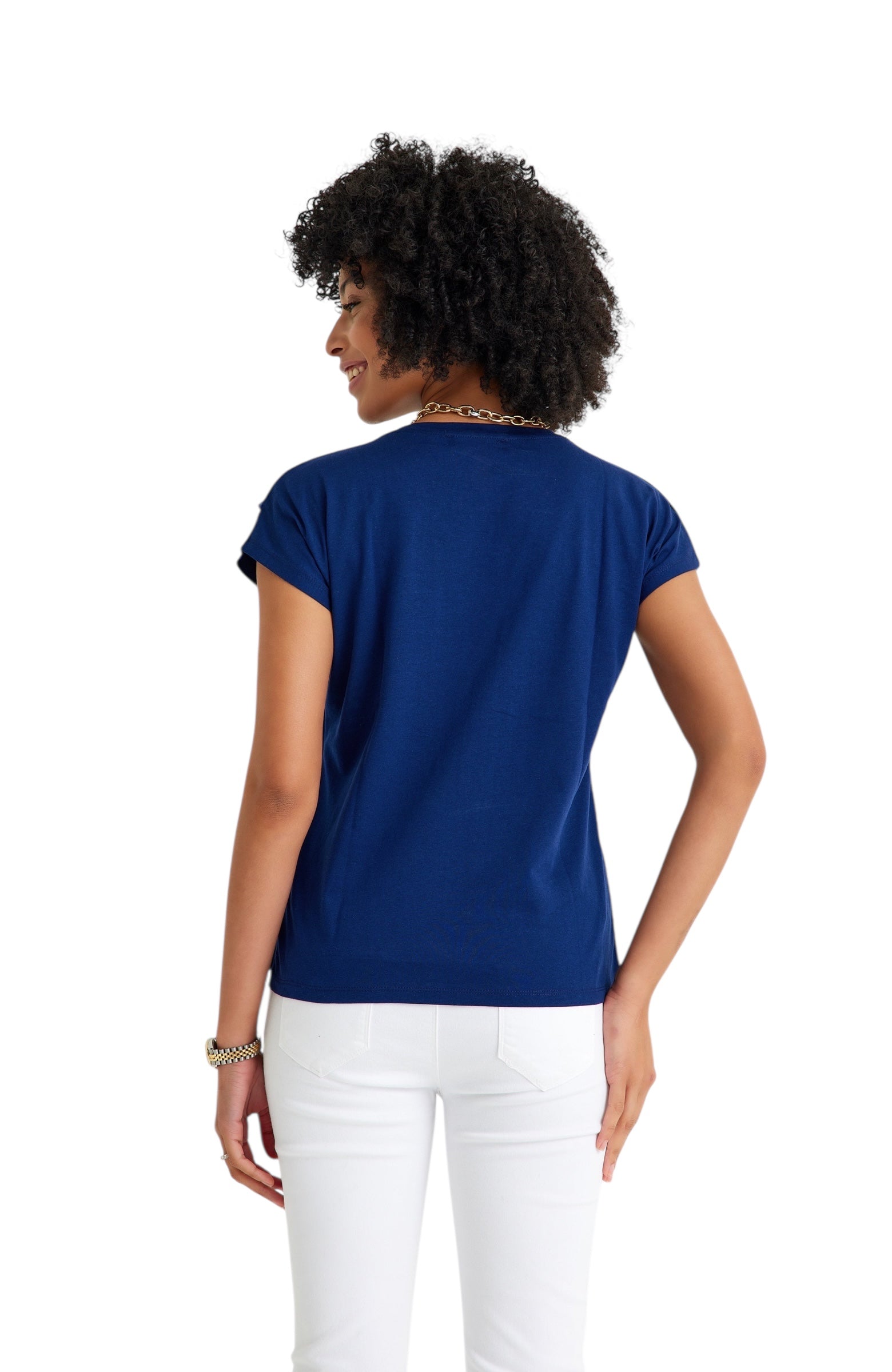 Handy Crossover Short Sleeve Cotton Maternity/Nursing Top
