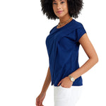 Handy Crossover Short Sleeve Cotton Maternity/Nursing Top
