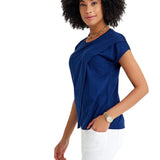 Handy Crossover Short Sleeve Cotton Maternity/Nursing Top

