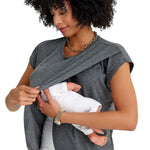 Handy Crossover Short Sleeve Cotton Maternity/Nursing Top

