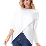 Let Loose Crossover Long Sleeve Maternity/Nursing Knit Top
