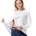 Let Loose Crossover Long Sleeve Maternity/Nursing Knit Top
