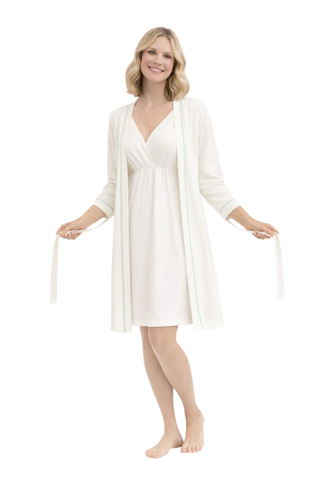 Sleep Well Maternity/Nursing Nightgown & Robe Set
