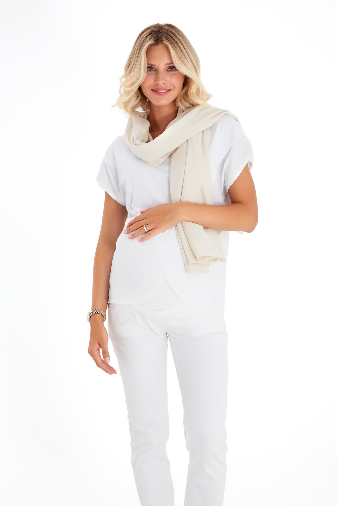 Graceful Non-Denim Foldover Waistband Maternity Pants Graceful Non-Denim Foldover Waistband Maternity Pants