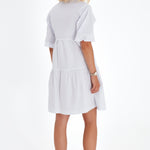 Waterfall Tie Waist A-Line Maternity/Nursing Wrap Dress
