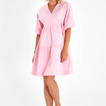 Waterfall Tie Waist A-Line Maternity/Nursing Wrap Dress

