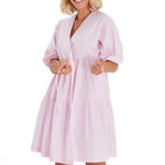 Waterfall Tie Waist A-Line Maternity/Nursing Wrap Dress
