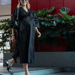 Amaterasu Tie Belt Maternity/Nursing Wrap Midi Dress

