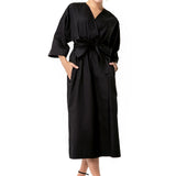 Amaterasu Tie Belt Maternity/Nursing Wrap Midi Dress
