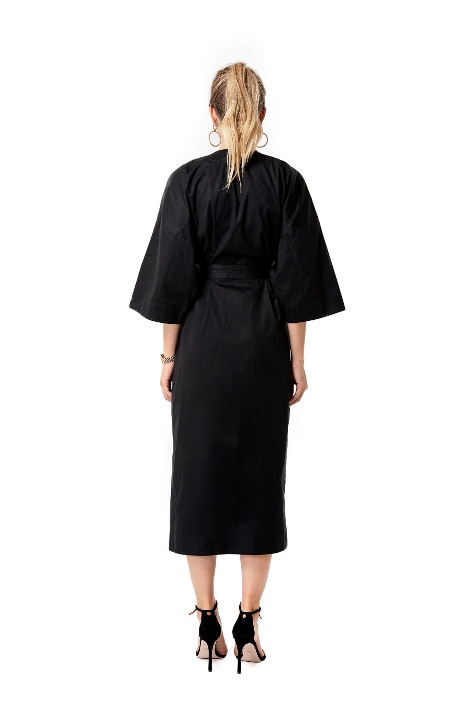 Amaterasu Tie Belt Maternity/Nursing Wrap Midi Dress
