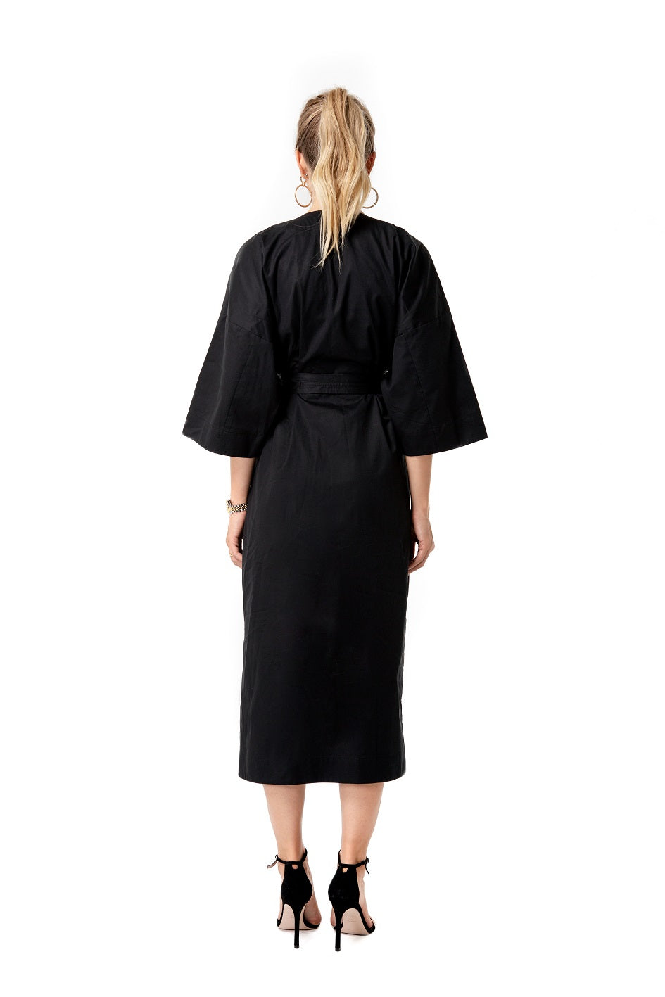 Amaterasu Tie Belt Maternity/Nursing Wrap Midi Dress