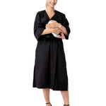 Amaterasu Tie Belt Maternity/Nursing Wrap Midi Dress
