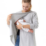 Casual Elegance Long Sleeve Maternity/Nursing Knit Top
