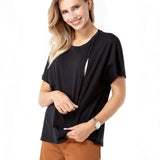 Zip Up Maternity/Nursing T-Shirt
