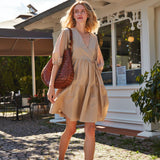 Waterfall Tie Waist A-Line Maternity/Nursing Wrap Dress
