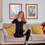 Swipe Up Basic Maternity/Nursing T-shirt Pack (1 Black + 1 White)
